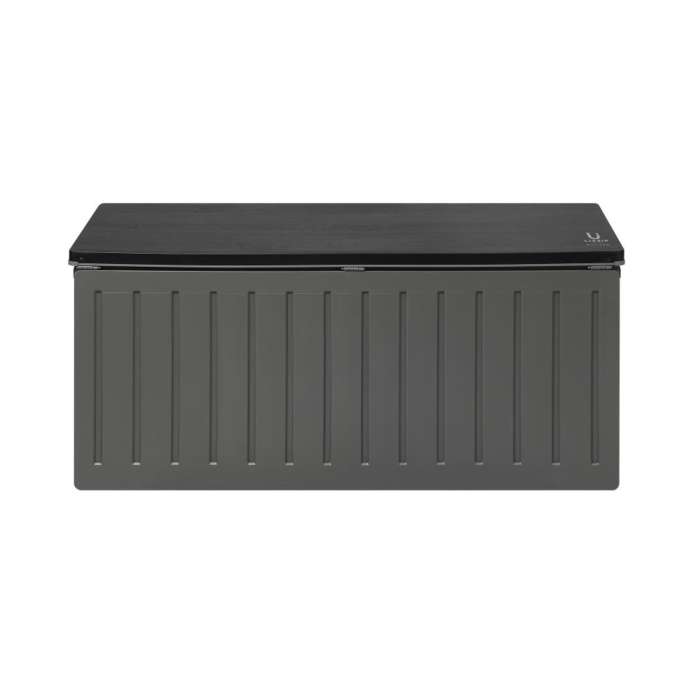 Outdoor Storage Box Bench 490L Black&Grey