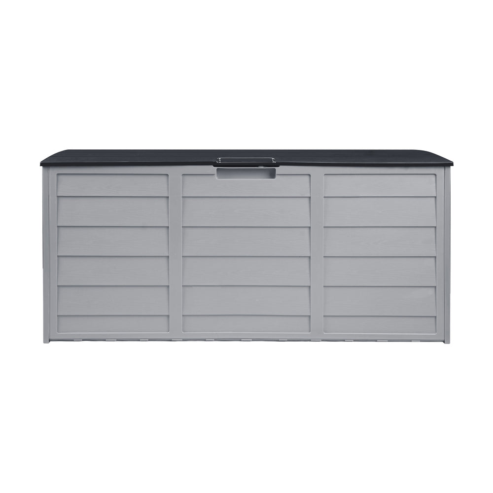 Outdoor Storage Box Lockable 290L Black&Light Grey