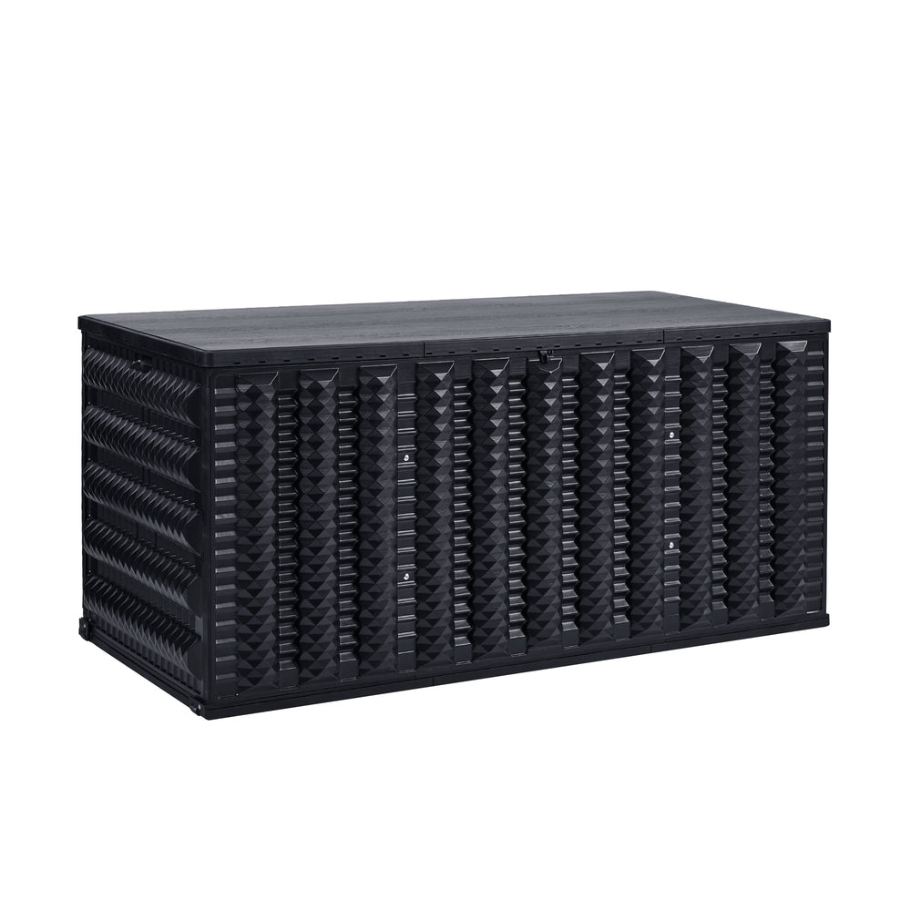Livsip Outdoor Storage Box 490L Foldable Garden Container Black