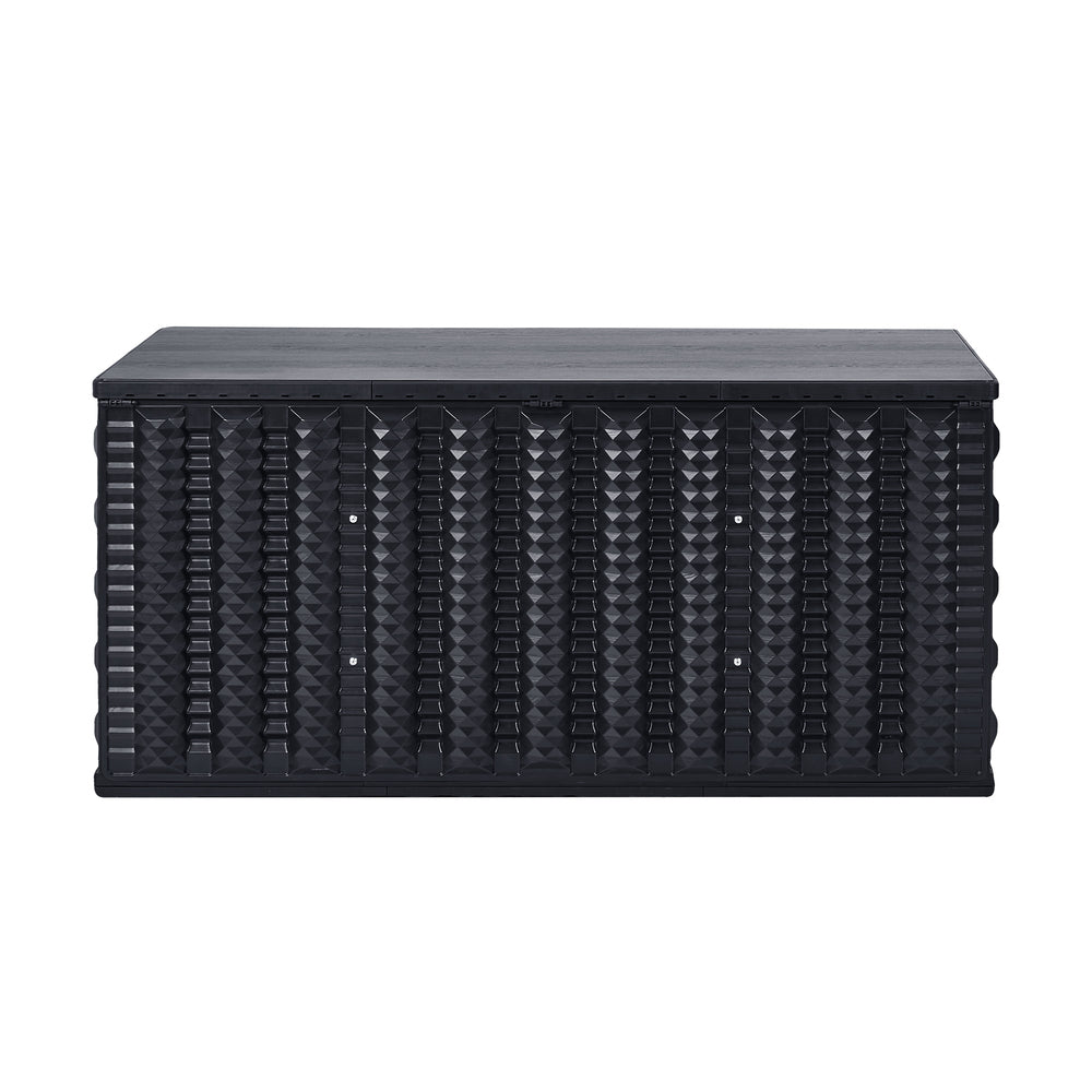Livsip Outdoor Storage Box 490L Foldable Garden Container Black