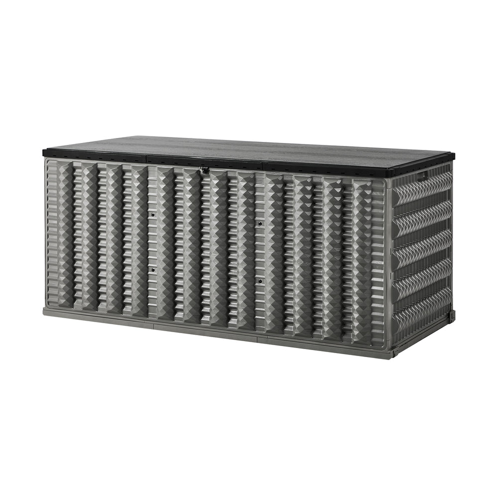 Livsip Outdoor Storage Box 490L Foldable Garden Container Grey