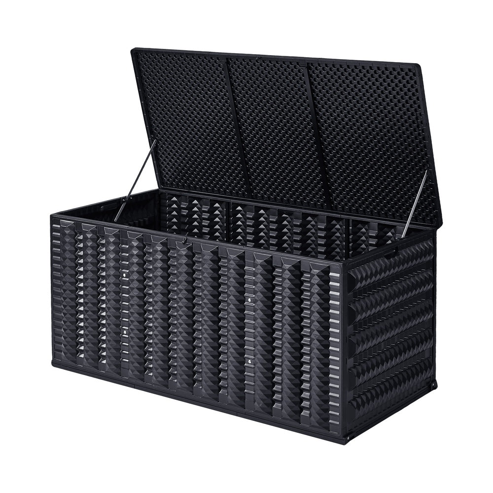 Livsip Outdoor Storage Box 680L Foldable Garden Container Black