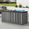 Livsip Outdoor Storage Box 680L Foldable Garden Container Grey