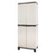 Gardeon Outdoor Storage Cabinet Box 173cm Lockable Cupboard Sheds Adjustable Rattan Beige