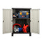 Outdoor Storage Cabinet Half Size Lockable Weatherproof Plastic 92cm Grey