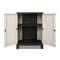 Outdoor Storage Cabinet Half Size Lockable Weatherproof 92cm Grey Colour