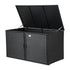 Gardeon Outdoor Storage Cabinet Box Deck Wicker Shelf Chest Garden Shed Tools Black