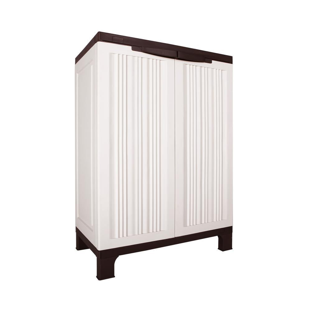 Outdoor Storage Cabinet Adjustable Lockable Beige