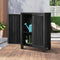 Outdoor Storage Cabinet Lockable Plastic 92cm Garden Shed Black