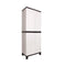 Outdoor Storage Cabinet Adjustable Lockable Tall Beige