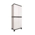 Outdoor Storage Cabinet Adjustable Lockable Tall Beige