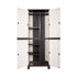 Outdoor Storage Cabinet Adjustable Lockable Tall Beige