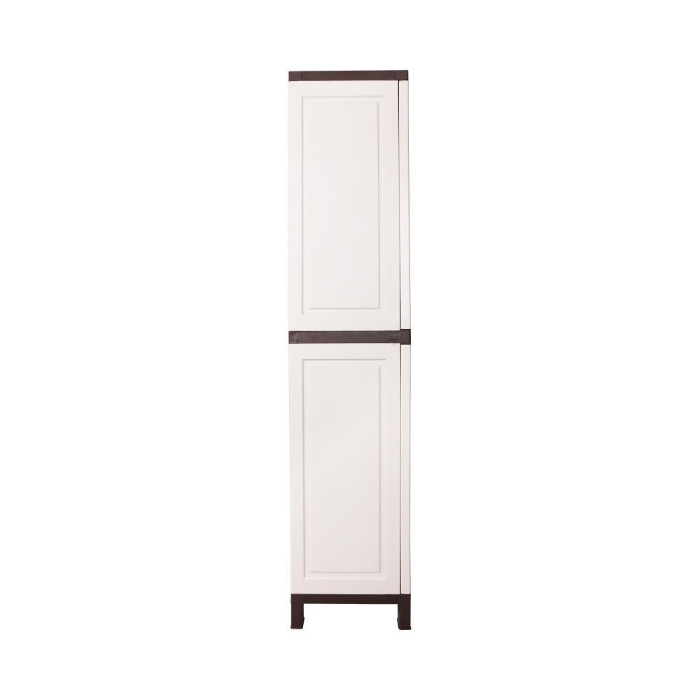 Outdoor Storage Cabinet Adjustable Lockable Tall Beige