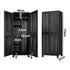 Outdoor Storage Cabinet Adjustable Lockable Tall Black