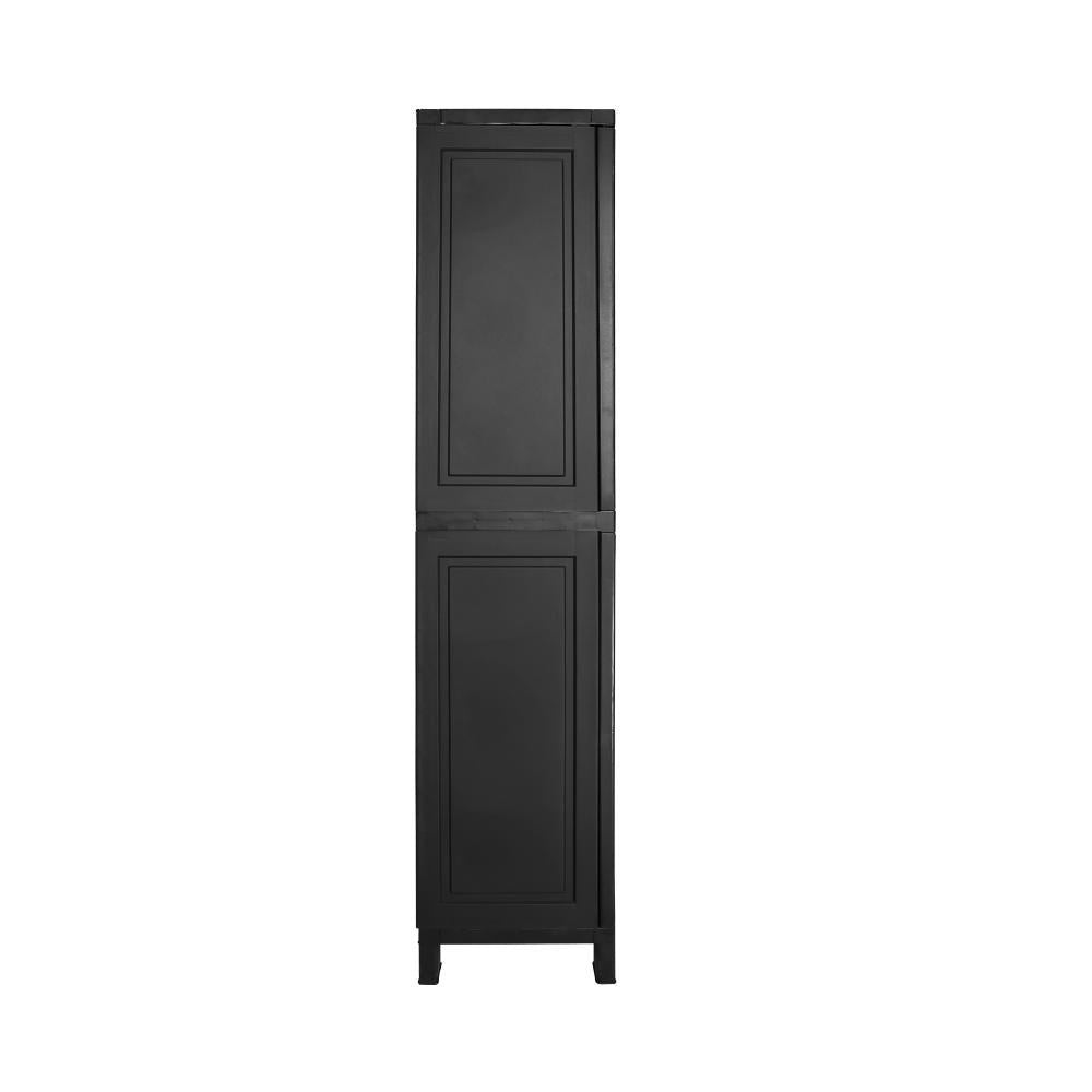 Outdoor Storage Cabinet Adjustable Lockable Tall Black