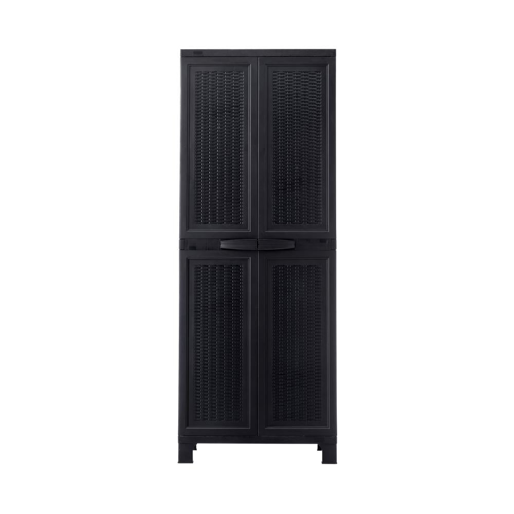 Outdoor Storage Cabinet Adjustable Tall Black