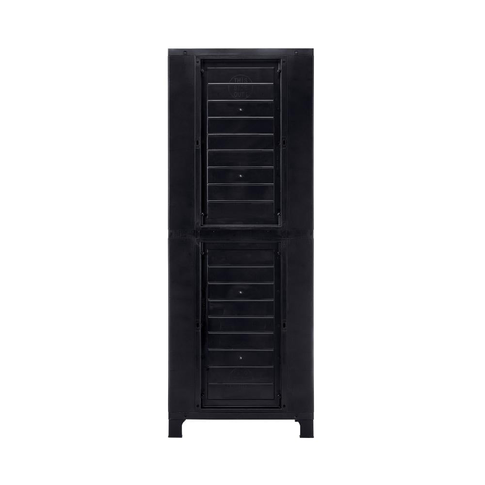 Outdoor Storage Cabinet Adjustable Tall Black