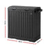 Gardeon Outdoor Trash Cans Dual Compartment Trash Can 220L Black