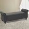 Artiss Storage Ottoman Bench Seat Box with Lid Grey Linen Storage Chest