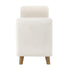 Storage Ottoman Sherpa Fabric White with Armrests