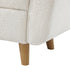 Storage Ottoman Sherpa Fabric White with Armrests