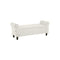 Storage Ottoman Faux Sherpa Fabric Large White