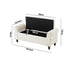 Storage Ottoman Faux Sherpa Fabric Large White