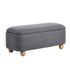 Oikiture Storage Ottoman Foot Stool Linen Couch Bench Blanket Box