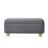 Oikiture Storage Ottoman Foot Stool Linen Couch Bench Blanket Box