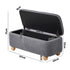 Oikiture Storage Ottoman Foot Stool Linen Couch Bench Blanket Box