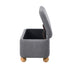 Oikiture Storage Ottoman Foot Stool Linen Couch Bench Blanket Box