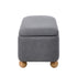 Oikiture Storage Ottoman Foot Stool Linen Couch Bench Blanket Box