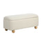 Storage Ottoman – Teddy Fabric, Beige, 97×40×39cm, Lift‑Top with 65L Space
