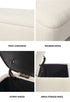 Oikiture Storage Ottoman Blanket Box Teddy Stool Bench
