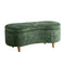 Storage Ottoman Cashew Footstool Chenille Chest Box Green