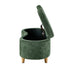 Storage Ottoman Cashew Footstool Chenille Chest Box Green