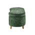 Storage Ottoman Cashew Footstool Chenille Chest Box Green