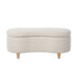 Oikiture Storage Ottoman Cashew Foot Stool Teddy Boucle Chest Bench