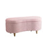 Storage Ottoman Cashew Teddy Boucle Chest Bench Stool Pink