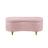 Storage Ottoman Cashew Teddy Boucle Chest Bench Stool Pink