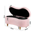 Storage Ottoman Cashew Teddy Boucle Chest Bench Stool Pink