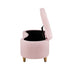 Storage Ottoman Cashew Teddy Boucle Chest Bench Stool Pink