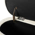 Oikiture 103cm Boucle Storage Ottoman Oval Bench Chest Ball Legs Beige