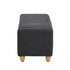 Oikiture Storage Ottoman Couch Footstool Linen Toy Chest Bench Grey