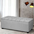 Artiss Storage Ottoman Blanket Box 97cm Button Linen Grey