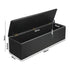 Storage Ottoman XL PU Leather Black