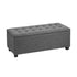 Storage Ottoman Faux Linen Grey