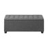 Storage Ottoman Faux Linen Grey