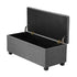 Storage Ottoman Faux Linen Grey