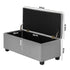 Storage Ottoman Faux Linen Light Grey